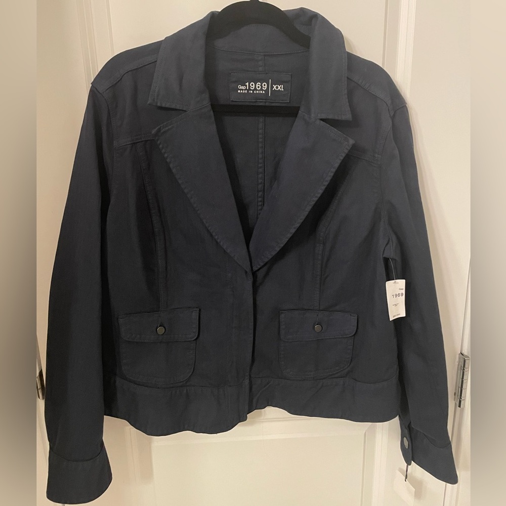 Gap 1969 Navy Blue Demin Jacket size XXL - NWT
